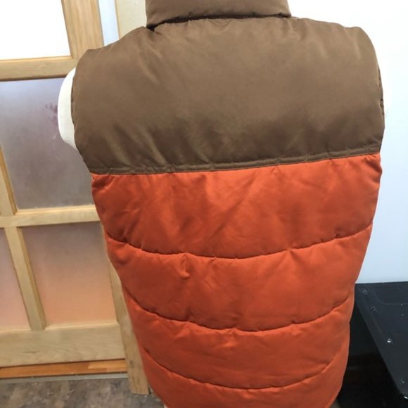 old navy orange and brown puffer vest size S - Picture 9 of 11